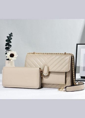 Набір жіноча міні сумочка клатч з гаманцем на блискавці з чорний еко-шкіри (sku_1647) No Brand (330576652)