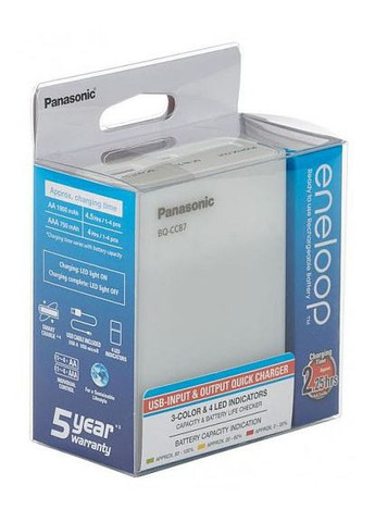 Зарядний пристрій і повербанк Eneloop BQ-CC87 + 4 акумулятори AA Eneloop 1900mah Panasonic (370625512)
