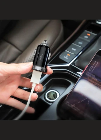 Автомобильное зарядное устройство Z44 Leading car charger 2 выхода 20 ватт черное Hoco (303455436)