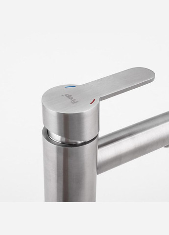 Смеситель для умывальника F10801-2 высокий, нержавеющая сталь Frap (316088999)