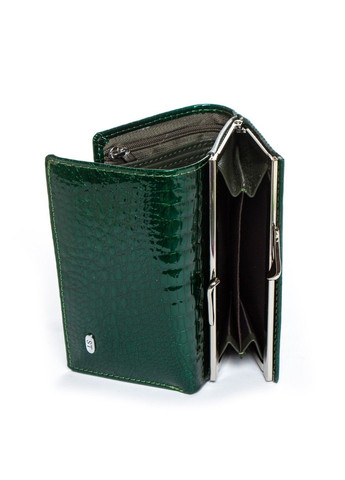 Женский кожаный лаковый кошелек W5 dark-green Sergio Torretti (282557246)