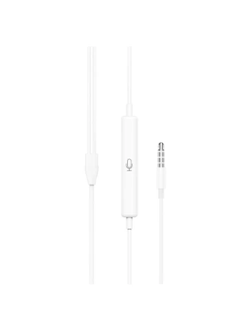 Навушники M101 Crystal joy wirecontrolled earphones with microphone White (6931474782342) Hoco (298618636)