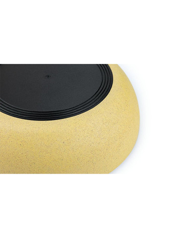 Миска для тварин бамбукова з прорезиненим дном 17 см жовта (5907708648228) Happet (354702681)