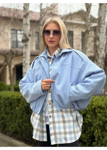Бомбер женский свободный из вельвета Fashion (388424318)