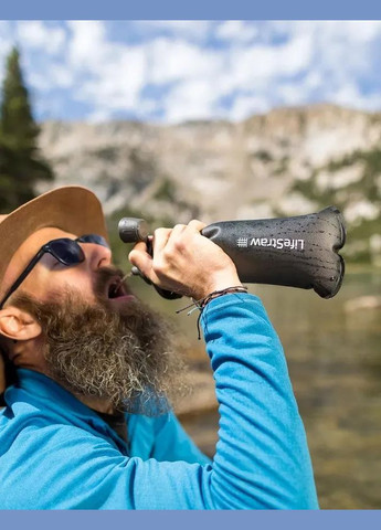 Бутылка-фильтр для воды LifeStraw Peak Squeeze, 1 л, Dark Mountain Gray No Brand (338372247)