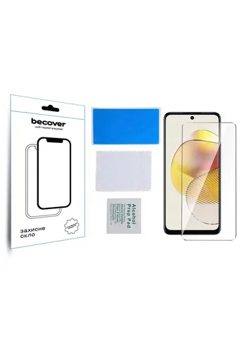 Скло захисне Motorola Moto G73 3D Crystal Clear Glass (709738) BeCover (382075594)