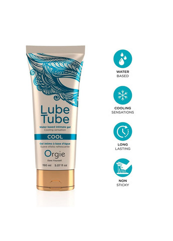 Лубрикант на водній основі Lube Tube Cool, 150 мл, з охолоджувальним ефектом, без запаху Orgie (367108031)