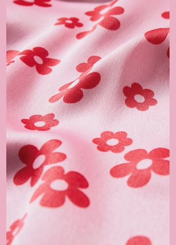 Рожева кежуал сатинова сукня в квітковий принт C&A однотонна