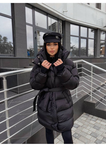 Черный зимний Пуховик No Brand