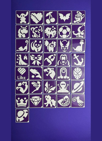 Набір для блиск тату для дітей універсальний дівчатам та хлопчикам Barva Набір для глітер тату (314911567)