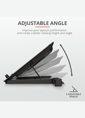 Підставка для ноутбука GXT 1125 Quno (17.3") BLUE LED Black Trust (316680585)