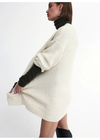 Молочное повседневный женское вязаное платье н&м (57913) xs молочное H&M