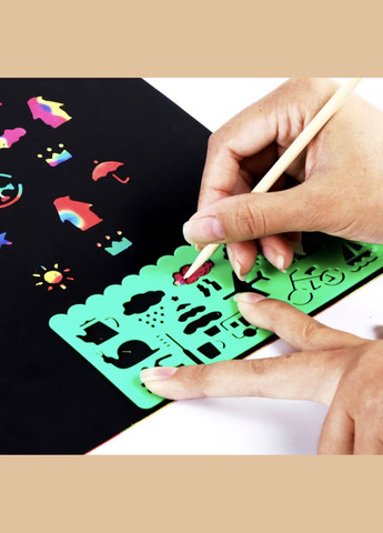 Набір скретч карт для малювання з трафаретами No Brand (329882226)