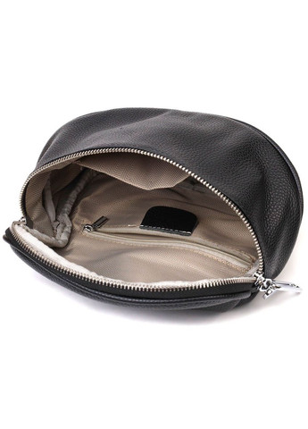 Оригинальная женская кроссбоди через плечо из натуральной кожи черная 22122 Vintage (329195516)