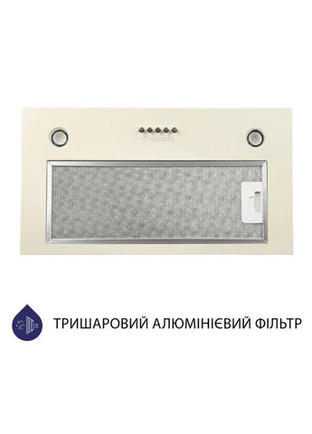 Вытяжка встраиваемая HBI 5327 IV 800 LED встроенная MINOLA (339680202)