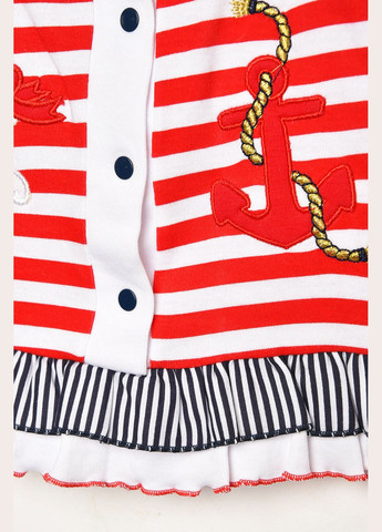 Червоний літній костюм дитячий для дівчинки червоного кольору з принтом брючний Let's Shop