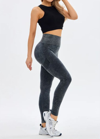 Жіночі спортивні лосини варенка з ефектом пушап на високій посадці утягуючі для йоги та фітнесу No Brand (327243145)