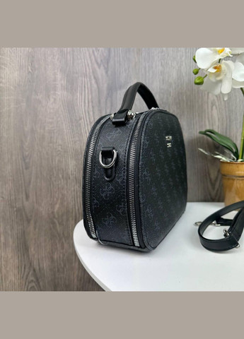 Каркасная женская сумка-стиль Guess черная, сумочка на плече Гесс No Brand (334729959)