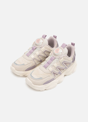 Бежевые демисезонные кроссовки для девочки цвет бежевый цб-00257819 No Brand
