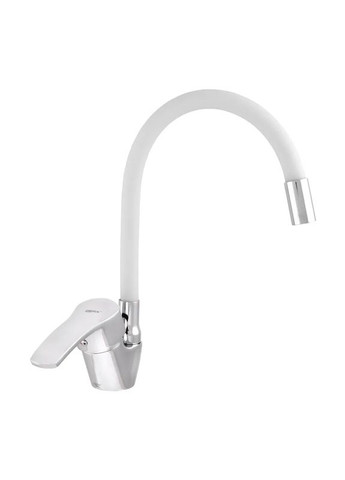 Смеситель для кухни YUB 279 с белым гибким изливом (ZX1581) Zerix (321184270)