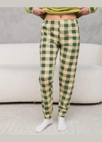 Салатовая всесезон пижама женская кофта со штанами трикотажная пингвин размер s, m, l, xl кофта + брюки Nicoletta Піжама