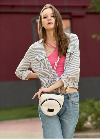 Сумка через плечо женская из экокожи крос-боди Sofi Белая Sambag (302007270)