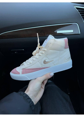 КРОСІВКИ ЖІНОЧІ NIKE BLAZER MID BEIGE НАЙК БЛЕЙЗЕР No Brand бежеві демісезони (367171307)
