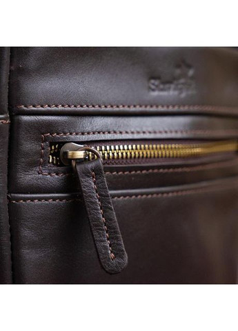 Сумка планшет через плече чоловіча з натуральної шкіри маленька Коричневий 36627 Shvigel (353689970)