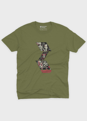 Хаки (оливковая) мужская футболка с принтом супергероев - стражи галактики (ts001-1-hgr-006-017-010) Modno