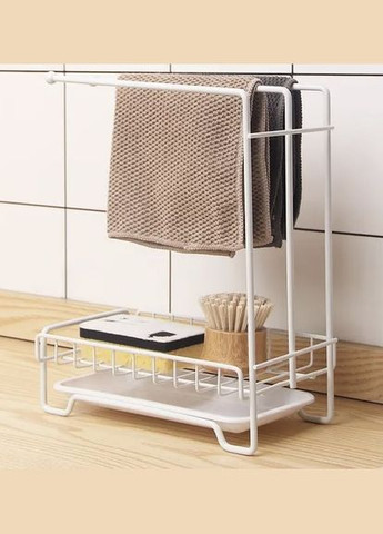 Тримач на мийку для кухні та ванної Органайзер для губок і ганчірок Підставка для кухонного приладдя Ababila (296925475)