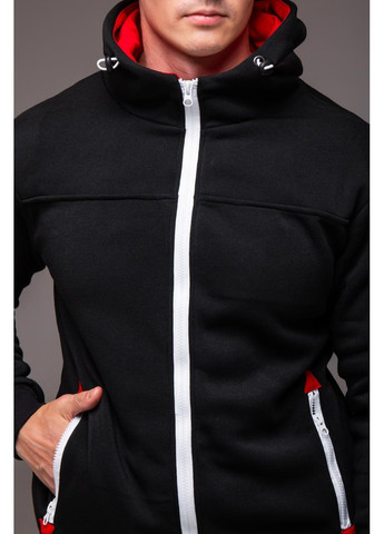 Мужская кофта на флисе с красными вставками No Brand (364859722)