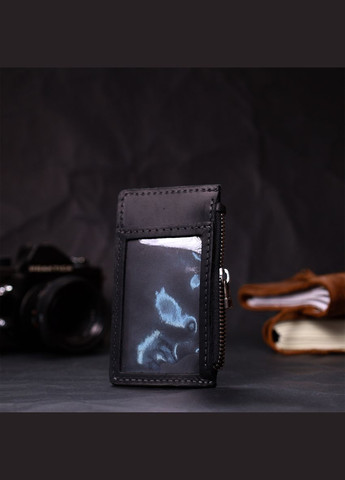 Вертикальный картхолдер с держателем для Apple AirTag из натуральной кожи черный (sku_11626) No Brand (330012874)