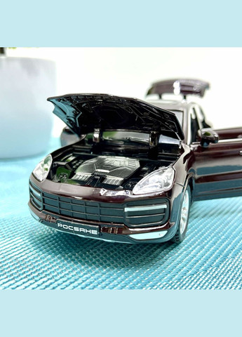 Машинка металлическая АвтоЭксперт Porsche Cayenne 5 1:32 свет/звук Темно-коричневая (24705) No Brand (316259368)