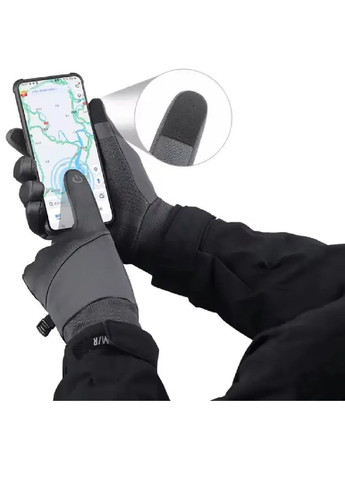 Перчатки спортивные ветрозащитные с пальцами для сенсорного экрана светоотражающими элементами (482284-Prob) Размер M Unbranded (372916940)