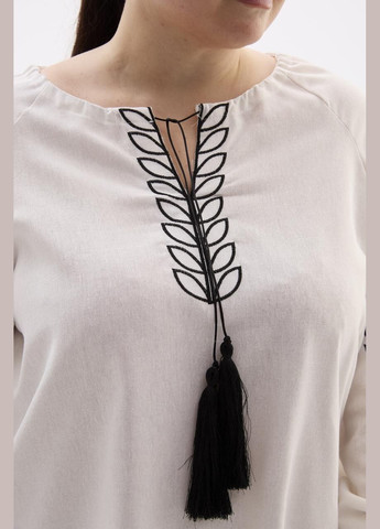 Біла жіноча вишиванка "соняшники" MEREZHKA візерунок орнамент льон (315731907)