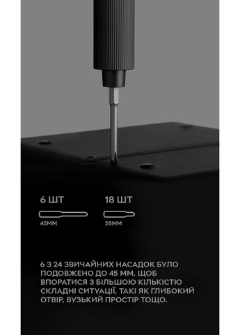 Electric Screwdriver електрический набор 24 в 1 прецизионных отверток (MJDDLSD003QW) Xiaomi (293416765)