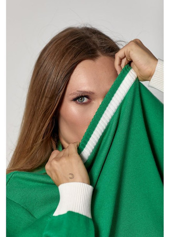 Зеленый джемпер 2763 зеленый с белым Triko Bakh