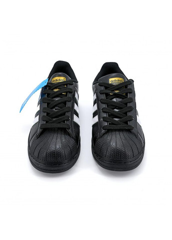 КРОССОВКИ ЖЕНСКИЕ ADIDAS SUPERSTAR BLACK WHITE 2 АДИДАС СУПЕРСТАР No Brand чёрные демисезоны (367169330)