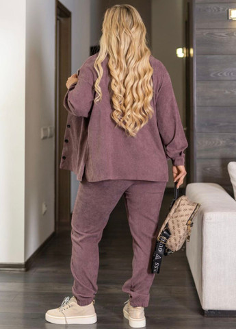 Базовий повсякденний вельветовий костюм двійка: сорочка на гудзиках + штани на резинці Allthings (322670271)