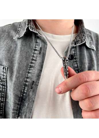 Готический панк кулон пуля череп из медицинской стали PS-090 No Brand (299340050)