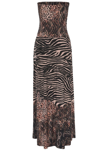 Комбинированное повседневный платье Lascana леопардовый