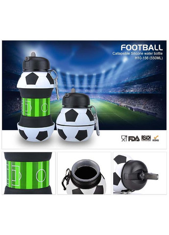 Пляшка для води Sport H10-156 / силіконова складана / 550мл / футбол No Brand (322566883)