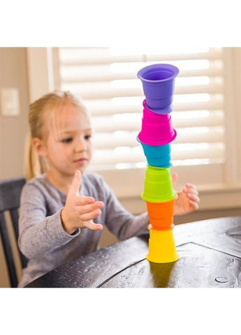 Тактильная игрушка Suction Kupz Мягкие чашки, 6 штук () Fat Brain Toys FA183-1 (369718058)
