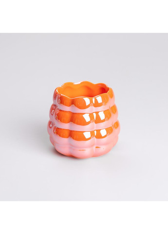 Набор десертных вилок и ложек с керамическими ручками и подставкой для 3 персон, 7 приборов Оранжевый Yiwu (360456774)