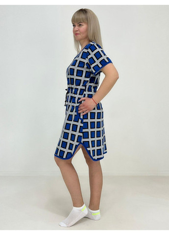 Халат домашний в клетку Кулиска Pars 58-60 Синий (68454641-4) Triko (328267114)
