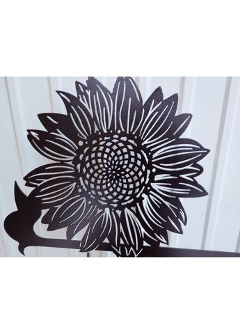 Флюгер на дом Подсолнечник из металла 3 мм, флюгер на крышу No Brand (368896400)