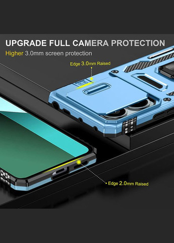 Ударопрочный чехол Camshield Army Ring для Xiaomi Redmi Note 13 Pro 4G / 14s / Poco M6 Pro 4G Light Blue No Brand (344465201)