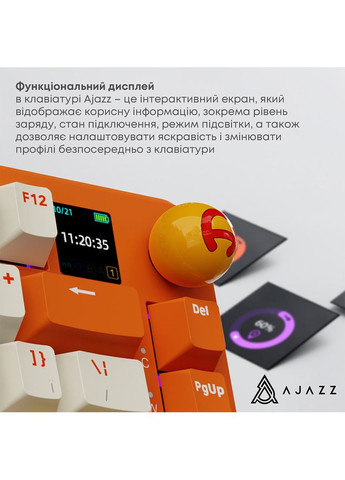 Клавіатура AK820 MAX Avocado Switch Orange (AK820MAX-AS-OW) Ajazz (323106424)