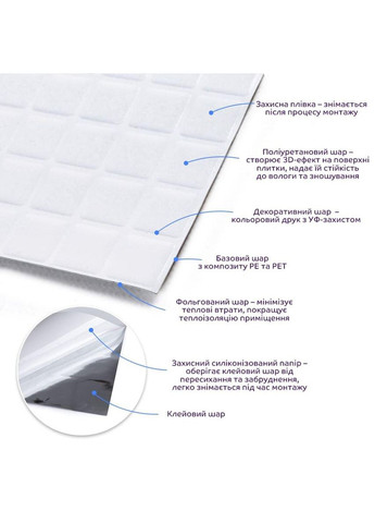 Самоклеящаяся полиуретановая плитка 235х235х1мм (D) SW-00001940 Sticker Wall (360920390)