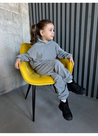 Сірий демісезонний костюм базовий дитячий унісекс,двосторонній фліс,не кпшлатиться,не линяє,кофта з капюшоном та штани Україна